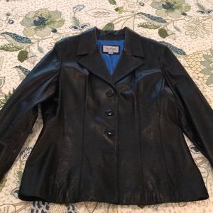 •SALE• Wilson’s black leather blazer XL
